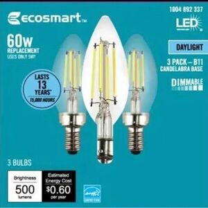 Ecosmart B11 LED Light Bulbs - 3 Pack